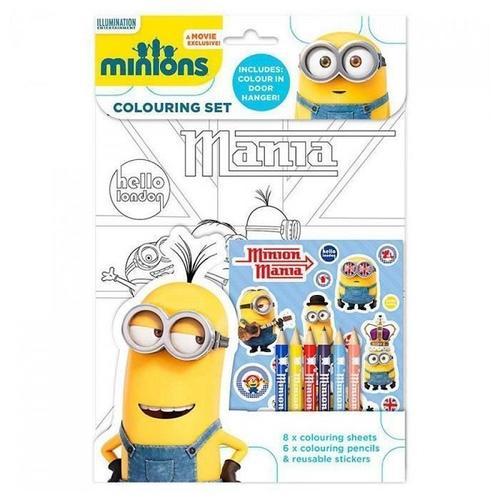 Set Coloriage + Stickers + Crayons Minions "Moi, Moche Et Méchant" * Neuf *