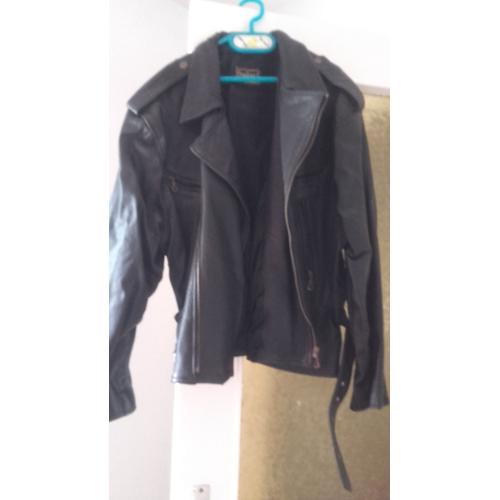 Blouson Cuir T40 Noir