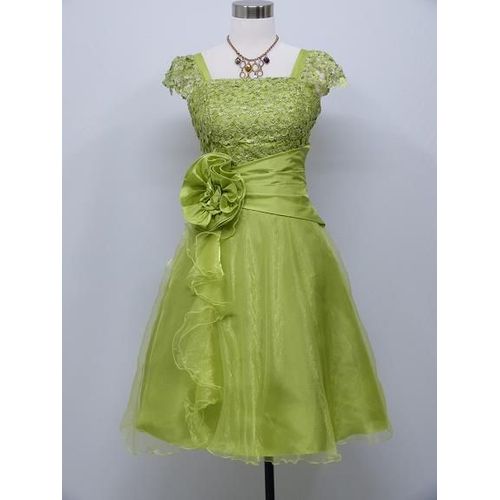 Neuf ! Robe En Satin Vert &#43 Voile T 36 / 38 Cérémonie Mariage Soirée