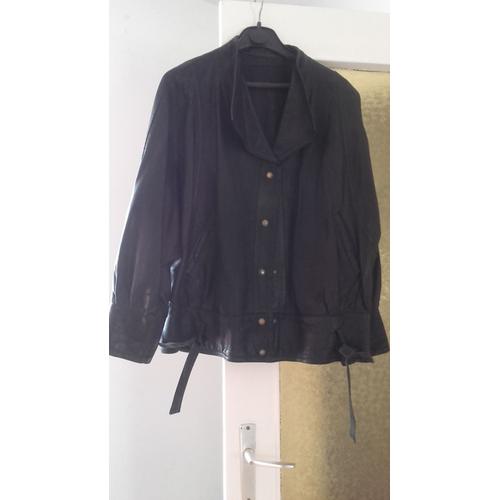 Blouson Cuir T40 Noir