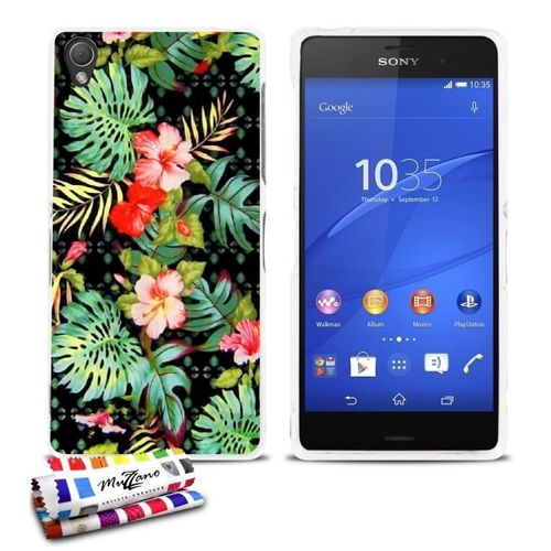 Coque Case Sony Xperia Z3 " Hawai Flowers " Silicone Transparent Souple (Tpu)