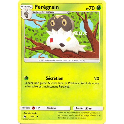 Pokémon - 7/131 - Pérégrain - Sl6 - Soleil Et Lune - Lumière Interdite - Peu Commune