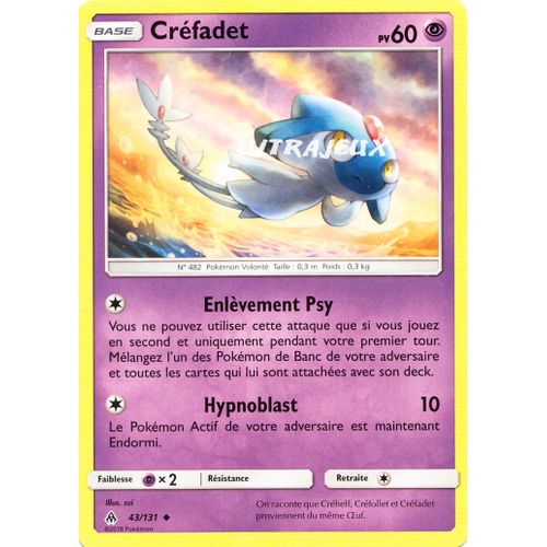 Pokémon - 43/131 - Créfadet - Sl6 - Soleil Et Lune - Lumière Interdite - Peu Commune