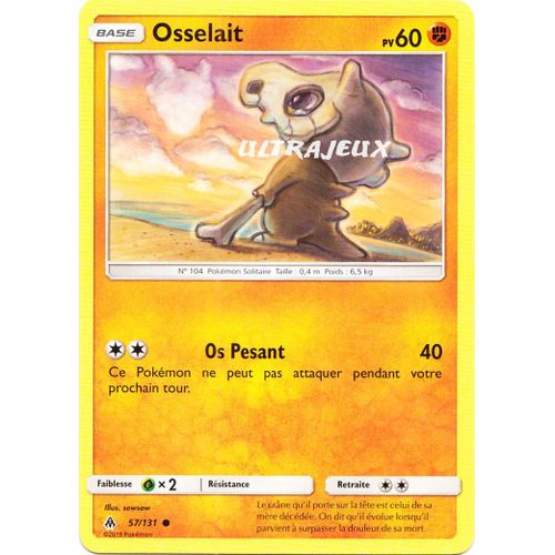 Pokémon - 57/131 - Osselait - Sl6 - Soleil Et Lune - Lumière Interdite - Commune