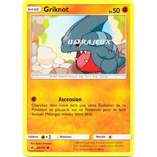 Pokémon - 60/131 - Griknot - Sl6 - Soleil Et Lune - Lumière Interdite - Commune