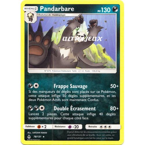 Pokémon - 78/131 - Pandarbare - Sl6 - Soleil Et Lune - Lumière Interdite - Rare