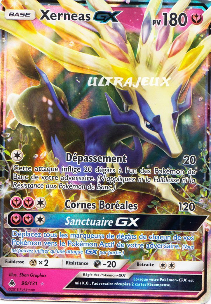 Pokémon - 90/131 - Xerneas Gx - Sl6 - Soleil Et Lune - Lumière Interdite - Gx