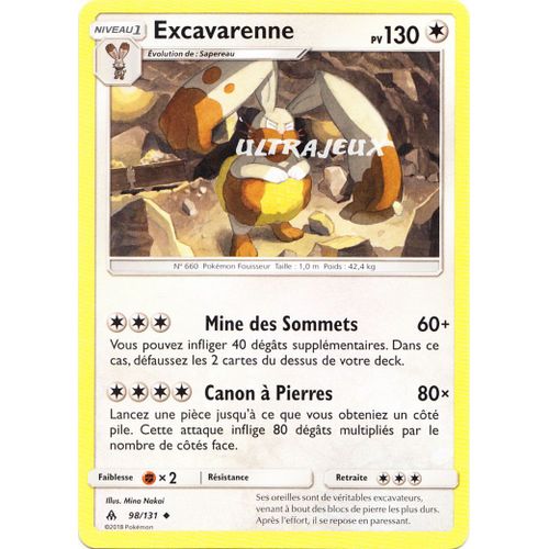 Pokémon - 98/131 - Excavarenne - Sl6 - Soleil Et Lune - Lumière Interdite - Peu Commune