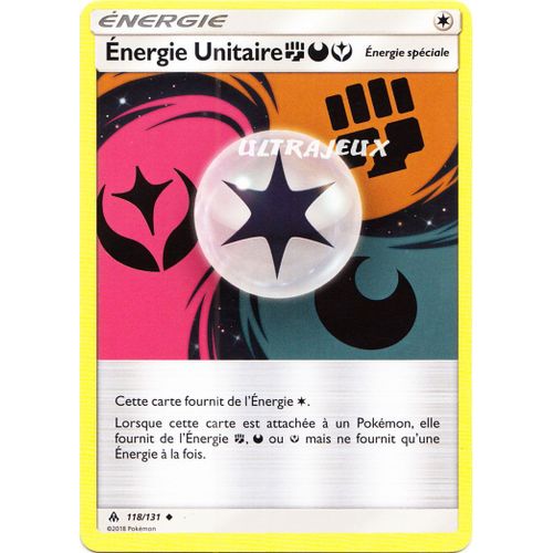 Pokémon - 118/131 - Energie Unitaire - Sl6 - Soleil Et Lune - Lumière Interdite - Peu Commune