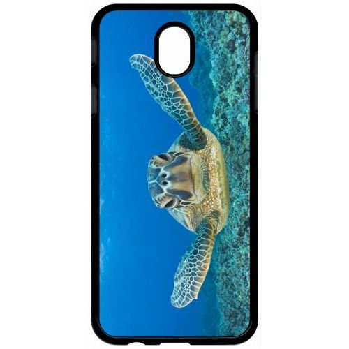Coque Galaxy J7 (2017) - Tortue Verte D Hawai - Noir