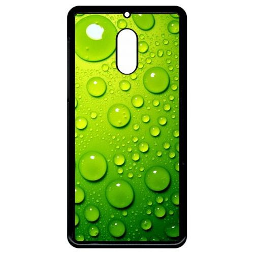 Coque Nokia 6 (2018) - Goutte D Eau Verte - Noir