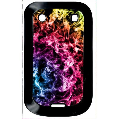 Coque Blackberry Bold Touch 9900 - Smoke Fume Arc En Ciel - Noir