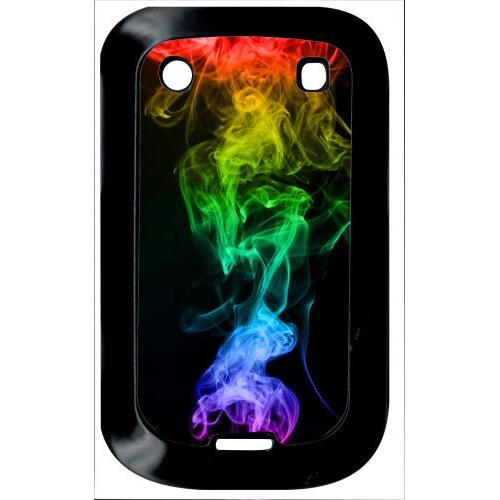 Coque Blackberry Bold Touch 9900 - Smoke Fume Arc En Ciel 2 - Noir