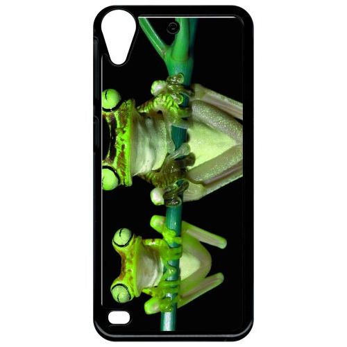 Coque Htc Desire 530 - Deux Grenouilles Vertes Suspendues - Noir