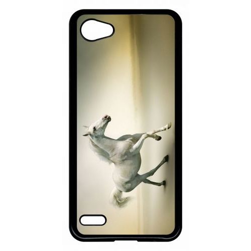 Etui À Rabat Galaxy S9 - Cheval Blanc En Course - Simili-Cuir - Noir