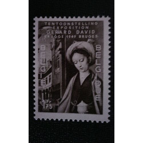 Timbre Belgique Yt 811 Peintures D'exposition Gerard Davids 1949