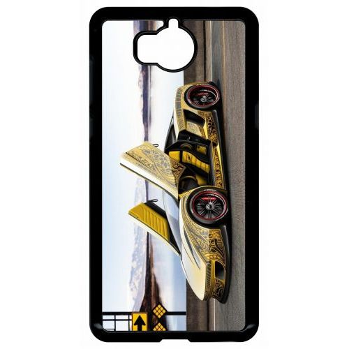 Coque Pour Smartphone - Tuning Voiture Jaune - Compatible Avec Huawei Y5 (2017) - Plastique - Bord Noir