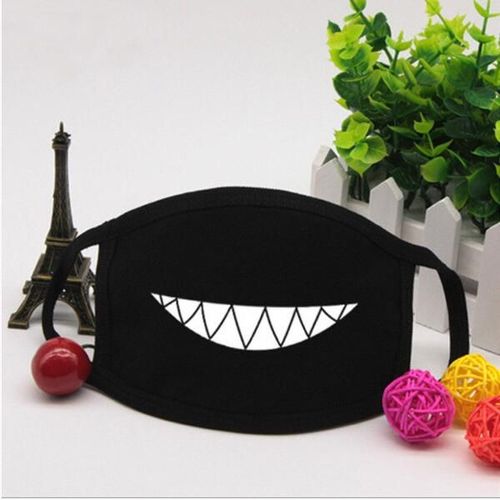 Dents Vampire Masque Zip Bouche Nez Visage Anti Poussière Protection Style Asiatique Japonais Coréen Chinois Harajuku Rock Punk Grunge - Haute Qualité