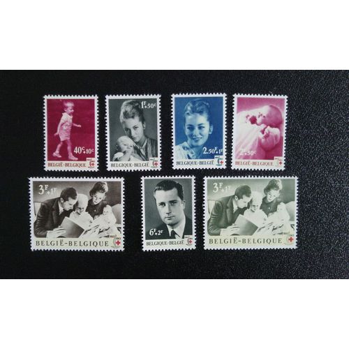 Timbre Belgique Yt 1262 A 1268 Séries: Croix Rouge 1963