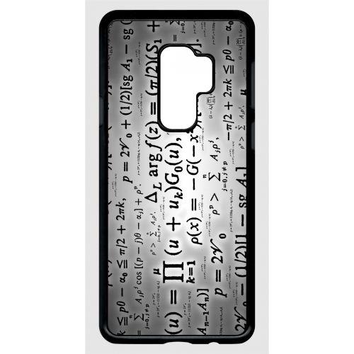 Coque Pour Smartphone - Calcul Pi Math Fond Argent - Compatible Avec Samsung Galaxy S9+ - Plastique - Bord Noir