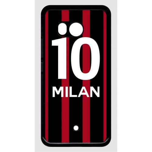 Coque Pour Smartphone - Equipe Maillot Milan - Compatible Avec Htc U11 - Plastique - Bord Noir
