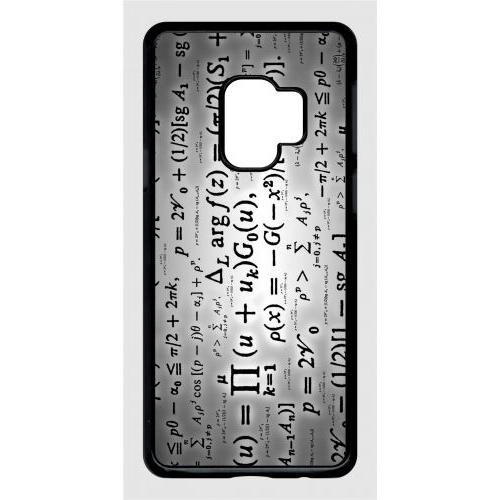 Coque Pour Smartphone - Calcul Pi Math Fond Argent - Compatible Avec Samsung Galaxy S9 - Plastique - Bord Noir