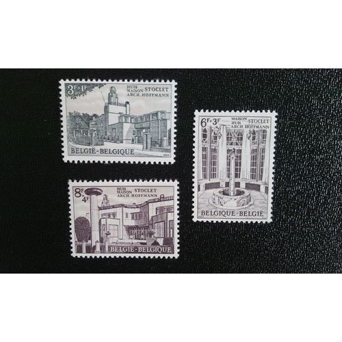 Timbre Belgique Yt 1337 A 1339 Séries: Palais Stoclet 1965