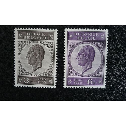 Timbre Belgique Yt 1349 - 50 Séries: Léopold I 1965