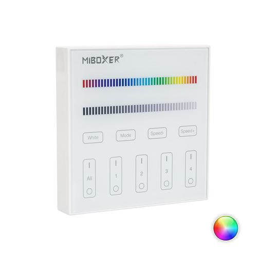 Télécommande Murale RF pour Variateur LED RGBW 4 Zones MiBoxer B3 Blanc