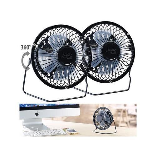 2 mini ventilateurs de table sans fil avec batterie