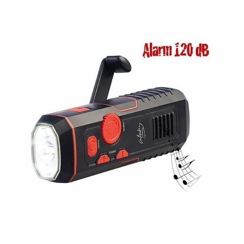 Radio FM DOR-320 avec dynamo et lampe de poche LED