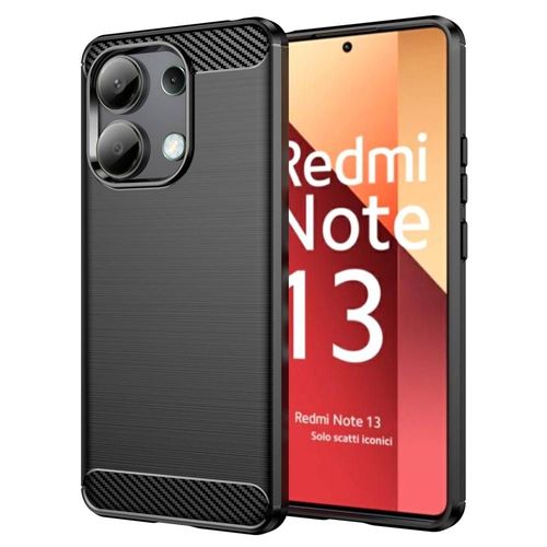 Coque Pour Xiaomi Redmi Note 13 4g - Housse Etui Silicone Gel Carbone + Film Ecran - Noir
