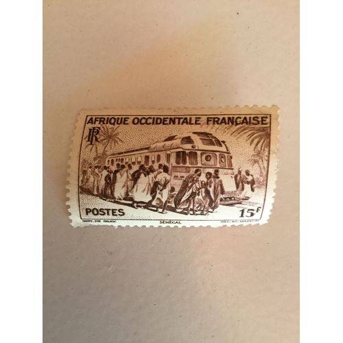 Timbre Afrique Occidentale Française 15 F
