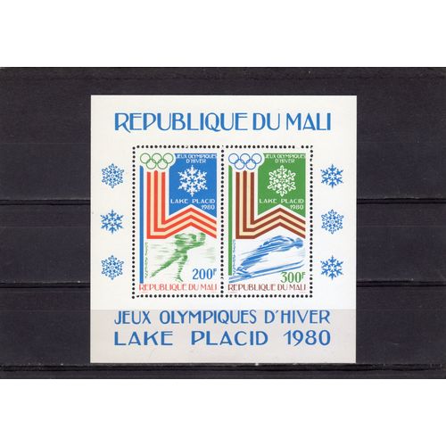 Bloc-Feuillet Du Mali (Jeux Olympiques DHiver À Lake Placid)