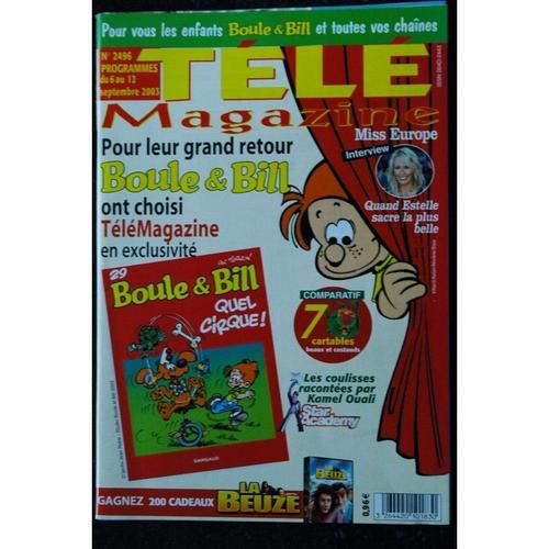 Tele Magazine 2496 Septembre 2003 Cover Boule & Bill