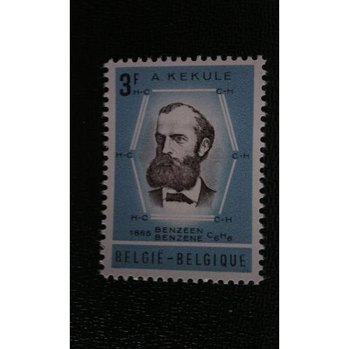 Timbre Belgique Yt 1382 Kekulé, Prof. Friedrich August 1966