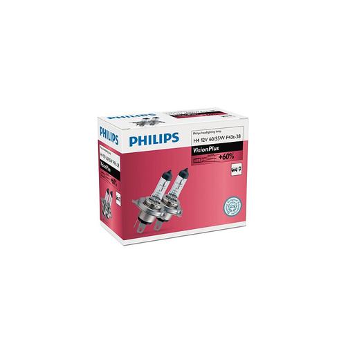 Ampoules Philips H4 Vision Plus 12v 60/55w P43t-38