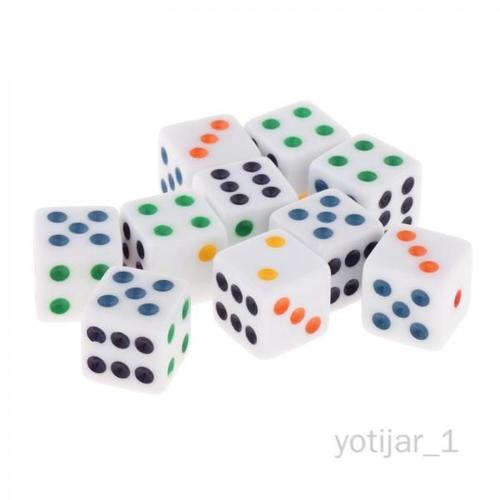 2 X 10 Pièces Dés Acryliques Jouets De Divertissement De Jeu Pour Adultes Pour