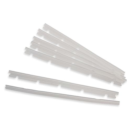 vhbw 6x languettes en caoutchouc compatible avec Neato XV-11, XV-12 aspirateur-robot - Set de lamelles de rechange incl. racleur, blanc