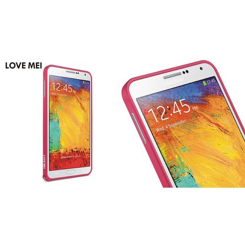 Love Mei Coque Bumper Aluminium Ultra Leger Pour Iphone Samsung, Couleur: Fushia Dark Pink 3, Smartphone: Samsung Galaxy Note 3 N9000