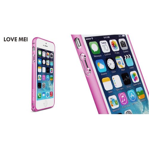 Love Mei Coque Bumper Aluminium Ultra Leger Pour Iphone Samsung, Couleur: Fushia Dark Pink 3, Smartphone: Apple Iphone 5 / 5s / 5se