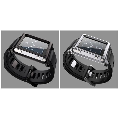 LunaTik Bracelet Montre Multi Touch pour iPod Nano 6, Couleur: Noir