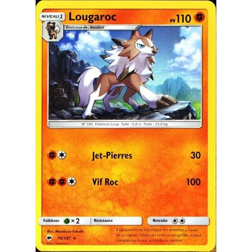 Carte Pokemon 76/147 Lougaroc Pv 110 Holo