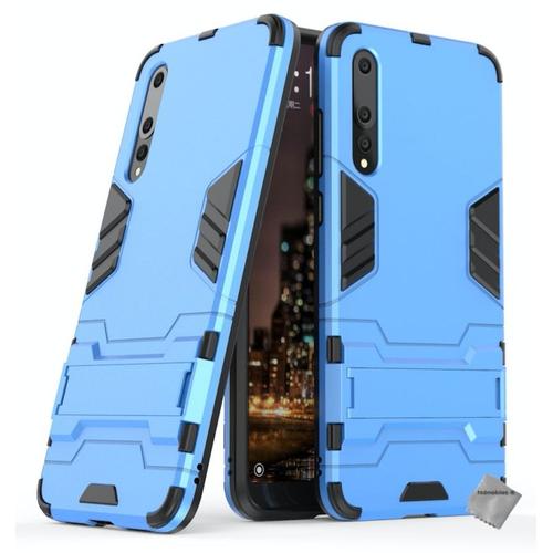 Housse Etui Coque Rigide Anti Choc Pour Huawei P20 Pro + Film Ecran - Bleu Clair