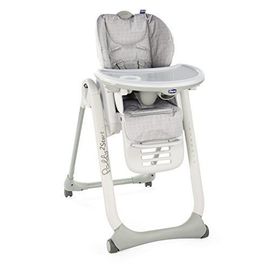 Chaise Haute Polly 2 Start Happy Silver - Chicco