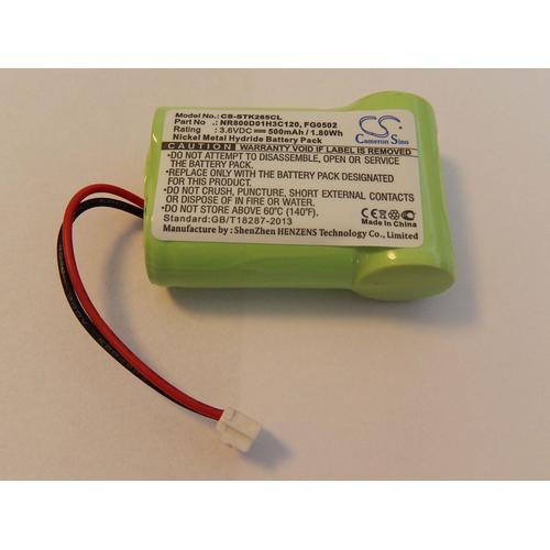 vhbw NiMH Batterie 500mAh (3.6V) pour téléphone fixe sans fil France Telecom Amarys 265, 265SF, 275, 285, 365. Remplace: FG0502, NR800D01H3C120.