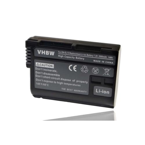 vhbw Batterie compatible avec Nikon poignée alimentation MB-D14, MB-D11, MB-D12, MB-D16, MB-D17, MB-D15 (2000mAh, 7V, Li-ion), puce d'information