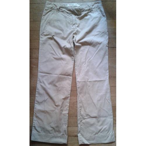 Pantalon Léger J.Crew City Fit Taille S Beige 100% Coton