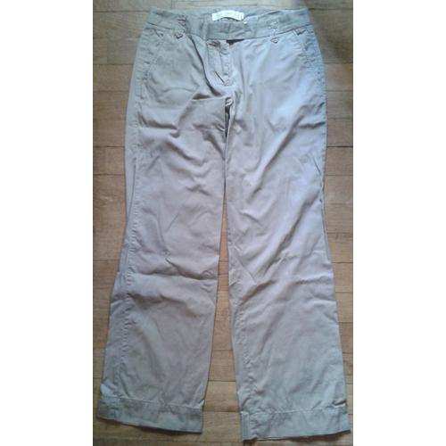 Pantalon Léger J.Crew City Fit Taille S Gris 100% Coton