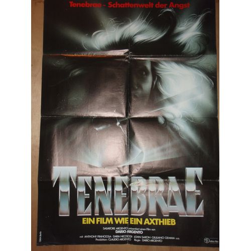 Ténèbres/ Tenebre - 1982 - Affiche Originale Allemande Pliée 80 X 120 - Dario Argento - Epouvante/ Horror
